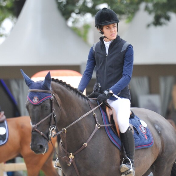 Exclusif - Charlotte Casiraghi lors du Paris Eiffel Jumping du Longines Global Champions Tour, le 5 juillet 2015 sur le Champs-de-Mars à Paris