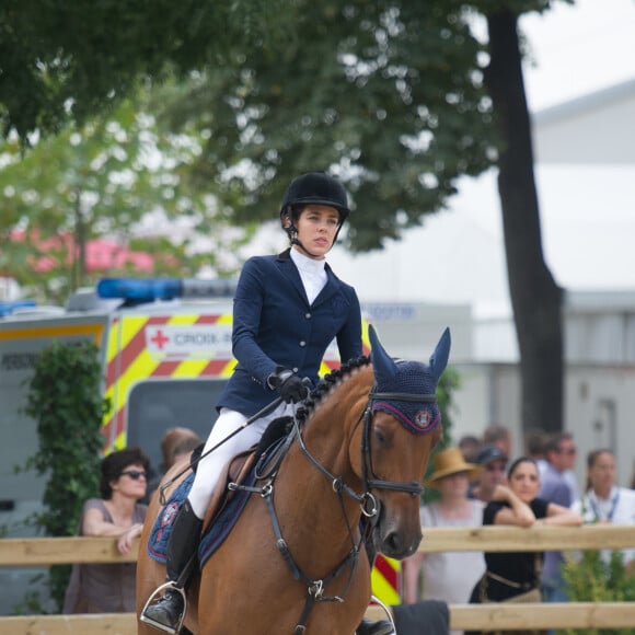 Exclusif - Charlotte Casiraghi sur Ramsexy Z lors du Paris Eiffel Jumping du Longines Global Champions Tour, le 5 juillet 2015 sur le Champs-de-Mars à Paris