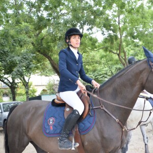 Exclusif - Charlotte Casiraghi lors du Paris Eiffel Jumping du Longines Global Champions Tour, le 5 juillet 2015 sur le Champs-de-Mars à Paris