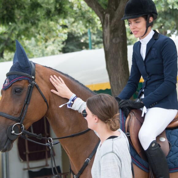 Exclusif - Charlotte Casiraghi lors du Paris Eiffel Jumping du Longines Global Champions Tour, le 5 juillet 2015 sur le Champs-de-Mars à Paris