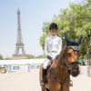 Exclusif - Charlotte Coupérie-Eiffel lors du Paris Eiffel Jumping du Longines Global Champions Tour, le 5 juillet 2015 sur le Champs-de-Mars à Paris