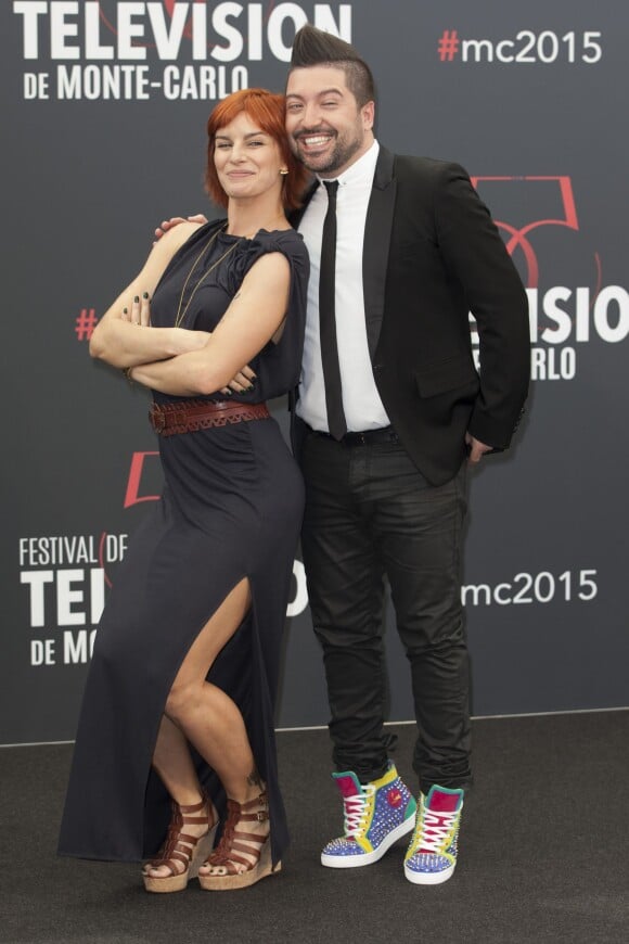 Fauve Hautot, Chris Marques - Photocall de "Danse avec les Stars" lors du 55e festival de télévision de Monte-Carlo à Monaco. Le 14 juin 2015.