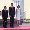 Le roi Felipe VI et la reine Letizia d'Espagne présidaient le 7 juillet 2015 au palais du Pardo la cérémonie de bienvenue pour la visite d'Etat du président du Pérou Ollanta Humala et sa femme Nadine Heredia Alarcon.