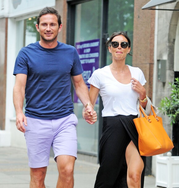 Frank Lampard et Christine Bleakley dans Fulham Road à Londres, le 13 juin 2015