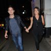 Frank Lampard et Christine Bleakley à la sortie du restaurant San Carlo de Manchester, le 6 août 2014