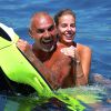 Exclusif - Christian Audigier et Nathalie Sorensen passent leurs vacances à Ibiza. Le 7 juillet 2013
