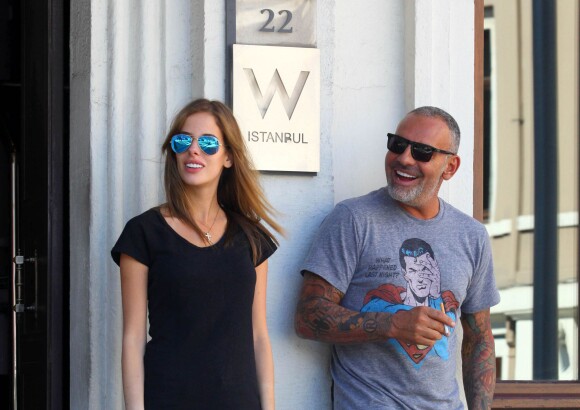 Christian Audigier et sa petite amie Nathalie Sorensen en vacances a Istanbul, le 24 Juin 2013.