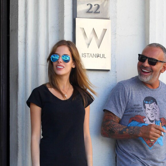 Christian Audigier et sa petite amie Nathalie Sorensen en vacances a Istanbul, le 24 Juin 2013.