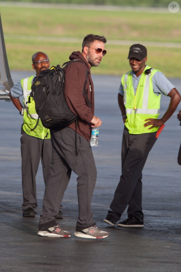 Ben Affleck arrive à Atlanta, le 7 juillet 2015.
