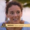 Béatrice, l'épouse de Bruno, dans Koh-Lanta 2015 (épisode du vendredi 10 juillet 2015 sur TF1).