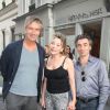 Philippe Caroit, Grace de Capitani et son compagnon Jean-Pierre Jacquin - Inauguration de la nouvelle boutique "Maison Caulières" à Paris le 9 juillet 2015.