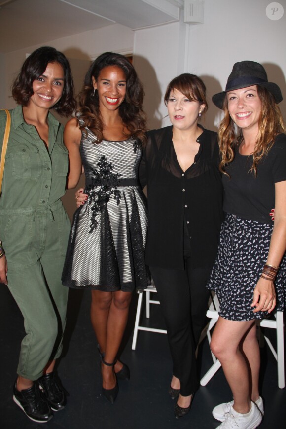 Laurence Roustandjee, Alicia Fall, Kenza Braiga, Dounia Coesens - Inauguration de la nouvelle boutique "Maison Caulières" à Paris le 9 juillet 2015.