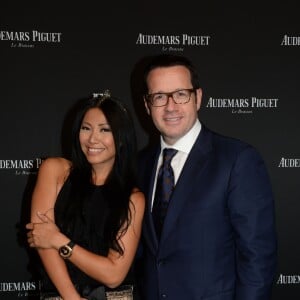 Exclusif - Anggun et François-Henry Bennahmias (CEO d'Audemars Piguet) - Lancement de la nouvelle Millenary Femme de la maison Audemars Piguet célébré au Carreau du Temple à Paris le 6 juillet 2015.