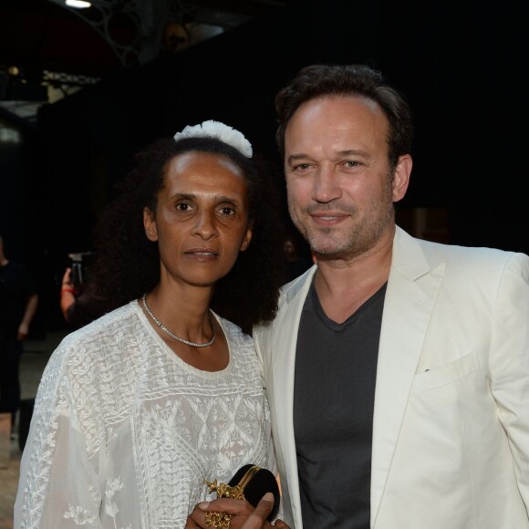 Exclusif - Vincent Perez et sa femme Karine Silla - Lancement de la nouvelle Millenary Femme de la maison Audemars Piguet célébré au Carreau du Temple à Paris le 6 juillet 2015.