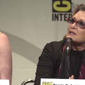 Carrie Fisher au panel Star Wars - Episode VII au Comic-Con de San Diego 2015.