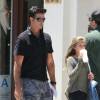 Exclusif - Lorenzo Lamas se promene avec sa fille Victoria a Beverly Hills le 15 juillet 2013. 