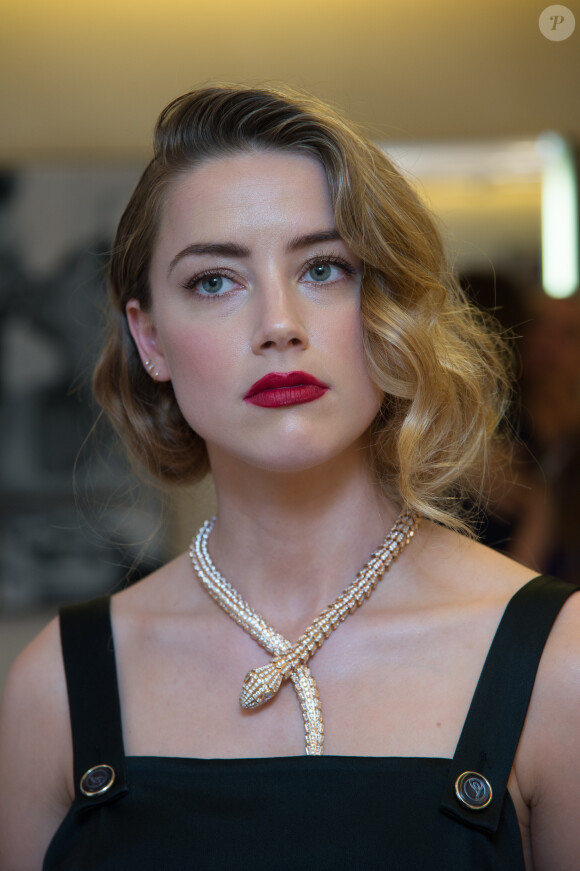 Amber Heard - Cocktail Bulgari Haute-Couture à Paris le 7 juillet 2015