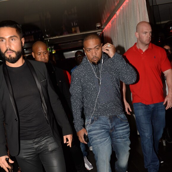 Le rappeur de Timbaland arrive au VIP Room à Paris. Le 4 juin 2015  