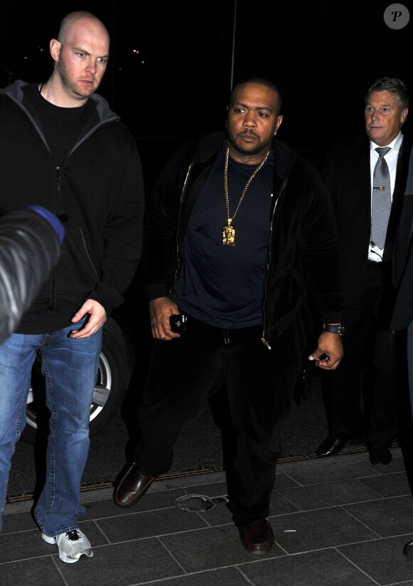Timbaland arrive au night club "Rose" a Stockholm, le 25 octobre 2013  