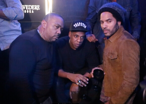 Exclusif - Jay Z au club 79 a Paris avec ses amis Lenny Kravitz et Timbaland le 18 octobre 2013