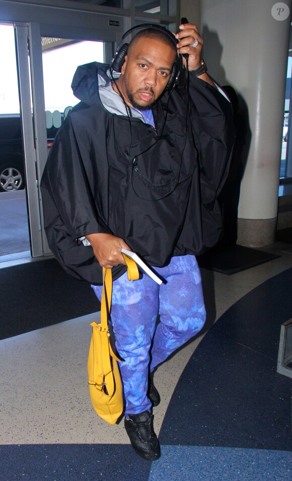 Timothy Zachery Mosley alias Timbaland à l'aéroport LAX, Los Angeles, le 2 septembre 2014