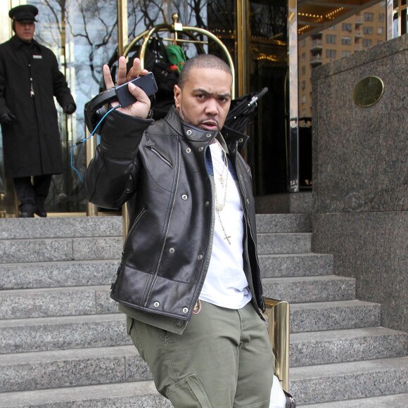 Timbaland quitte le Trump International Hotel de Manhattan, New York le 21 mars 2013