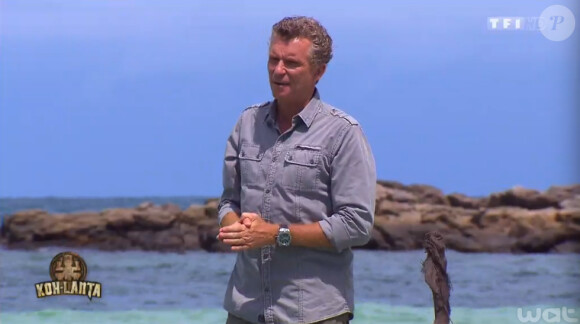 Denis Brogniart, dans Koh-Lanta 2015 (épisode 13), le vendredi 17 juillet 2015 sur TF1.