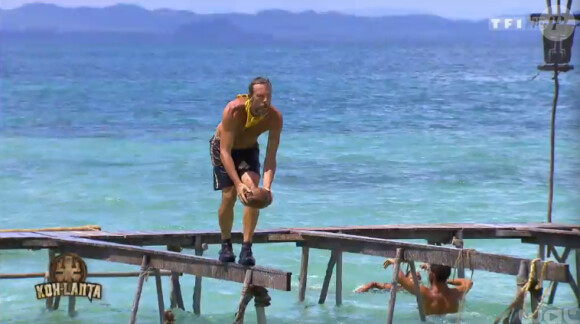Marc pendant l'épreuve de confort, dans Koh-Lanta 2015 (épisode 13), le vendredi 17 juillet 2015 sur TF1.
