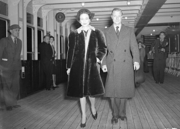 Le duc et la duchesse de Windsor à bord du Queen Elizabeth le 5 novembre 1946