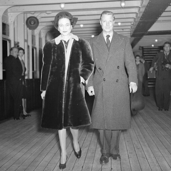 Le duc et la duchesse de Windsor à bord du Queen Elizabeth le 5 novembre 1946