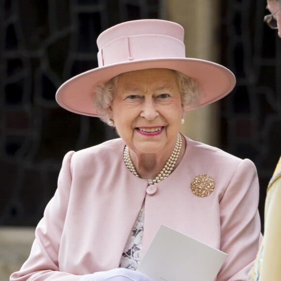 La reine Elisabeth II à l'église St. Mary Magdalene à Sandringham, le 5 juillet 2015