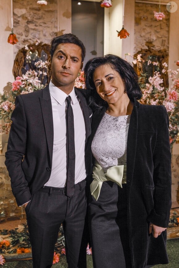 Exclusif - Rosa et son fils Alexandre, lors de la cérémonie finale de l'émission Qui veut épouser mon fils ? saison 4 (tournage le 7 mars 2015, diffusion le vendredi 17 juillet 2015).