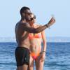 Doutzen Kroes et son mari Sunnery James profitent d'une journée plage à Ibiza le 21 juillet 2015