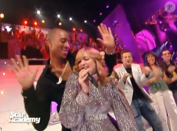 Jean-Luc et la Queen of Pop Madonna à la Star Academy en 2005.