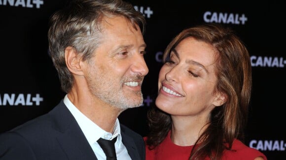 Antoine De Caunes et Daphné Roulier lors de la soirée de rentrée Canal + organisée à Paris, le 28 août 2013. 
