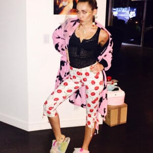 Miley Cyrus en pyjama / juillet 2015