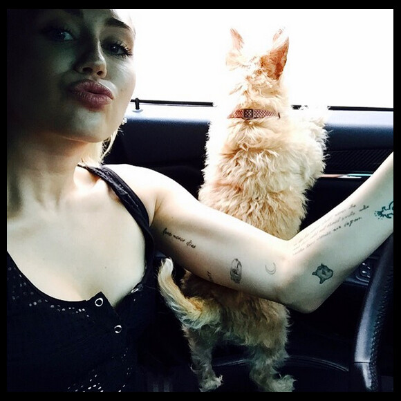 Miley Cyrus dans sa voiture / juillet 2015