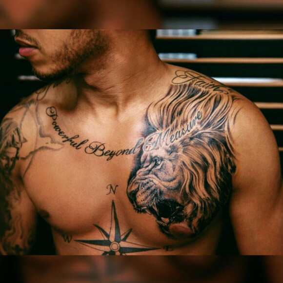 Lewis Hamilton s'est fait tatouer "un lion africain" à New York, photo publiée le 22 juillet 2015
