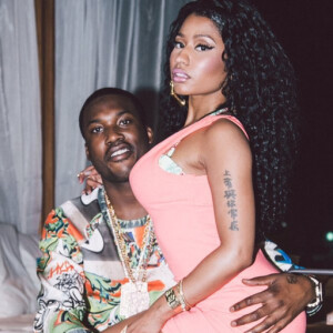 Nicki Minaj et Meek Mill sur le tournage du clip d'"All Eyes on You".