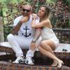 Nathalie Sorensen et Christian Audigier lors de leur "Soirée en blanc" dans leur ranch Malibu dans le canyon de Topanga, le 4 mai 2014