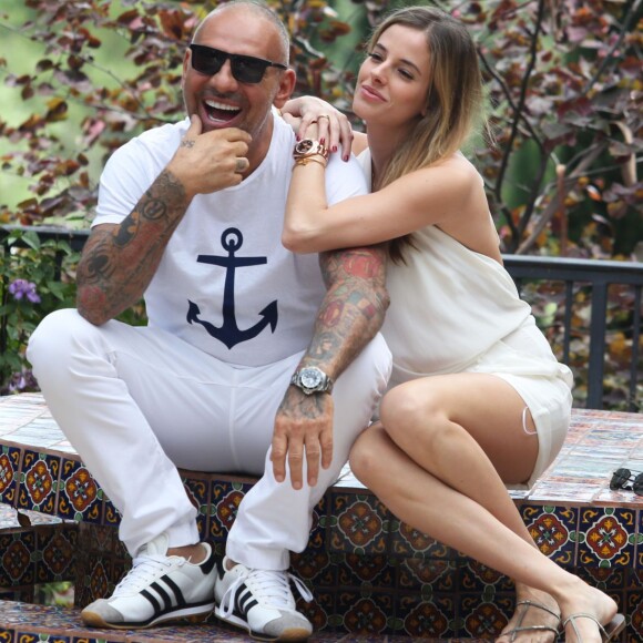Nathalie Sorensen et Christian Audigier lors de leur "Soirée en blanc" dans leur ranch Malibu dans le canyon de Topanga, le 4 mai 2014