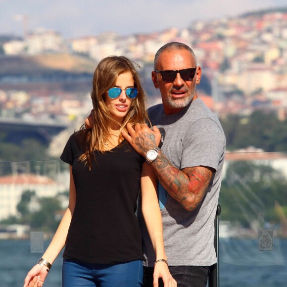Christian Audigier et Nathalie Sorensen en vacances à Istanbul, le 24 juin 2013