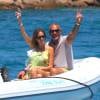 Christian Audigier et sa belle Nathalie Sorensen à Costa Smeralda en Sardaigne, le 23 juin 2013