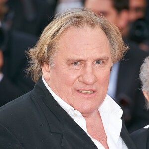 Gérard Depardieu - Montée des marches du film "The Homesman" lors du 67e Festival du film de Cannes le 18 mai 2014. 