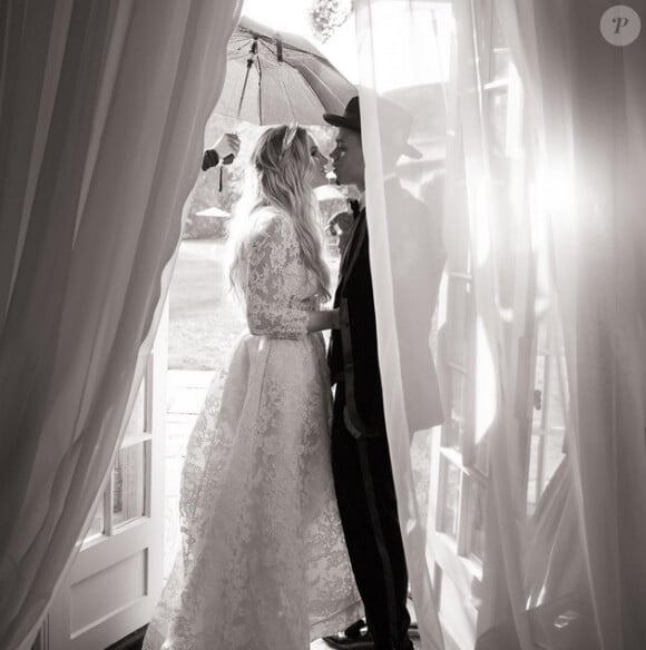 Evan Ross - Photos de son mariage avec Ashlee Simpson qui s'est déroulé le 30 août 2014 à Greenwich dans le Connecticut. Juillet 2015.