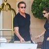 Arnold Schwarzenegger célébrait son 68e anniversaire entouré de son épouse dont il est séparé Maria Shriver,ainsi que ses quatre enfants au Montage Hotel de Beverly Hills, le 30 juillet 2015