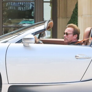 Arnold Schwarzenegger célébrait son 68e anniversaire entouré de son épouse dont il est séparé Maria Shriver,ainsi que ses quatre enfants au Montage Hotel de Beverly Hills, le 30 juillet 2015