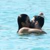 Exclusif - Leila Ben Khalifa (Secret Story 8) et son compagnon Aymeric Bonnery en vacances à Ibiza, en Espagne, le 21 juillet 2015.