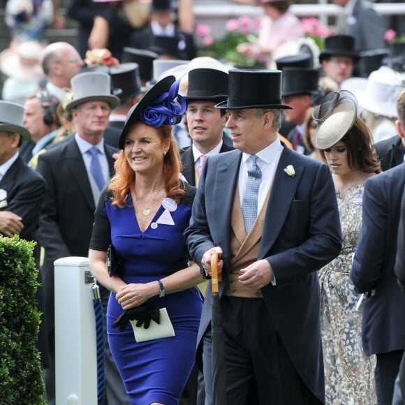 Sarah Ferguson et le prince Andrew prenaient part ensemble, avec également leurs filles les princesses Beatrice et Eugenie d'York, au Royal Ascot le 19 juin 2015.