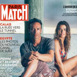 Anthony Delon et sa fille Alyson Le Borges réunis devant l'objectif de Sébastien Micke en couverture de Paris Match, numéro du 6 août 2015